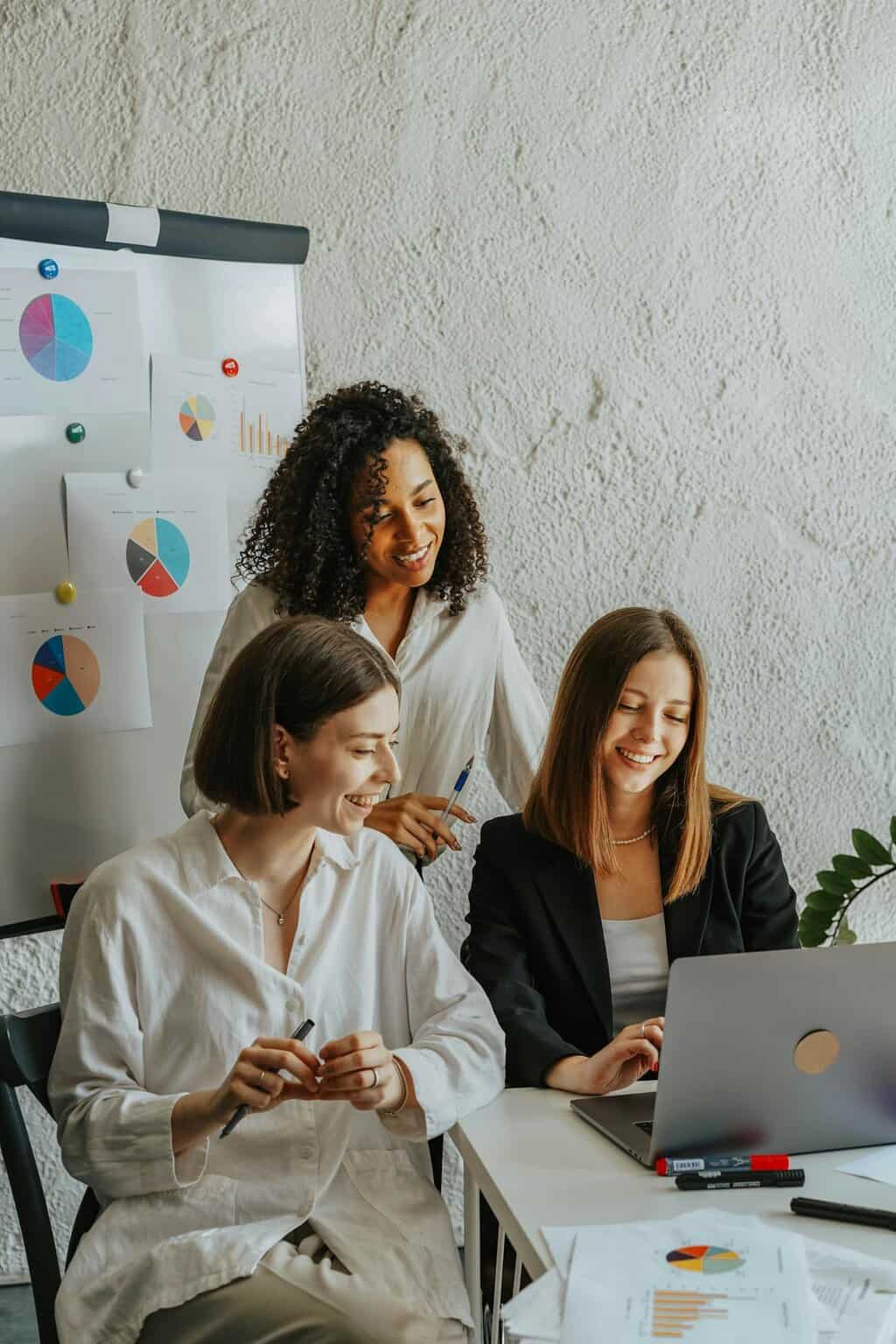 Team of women collaborating on a project