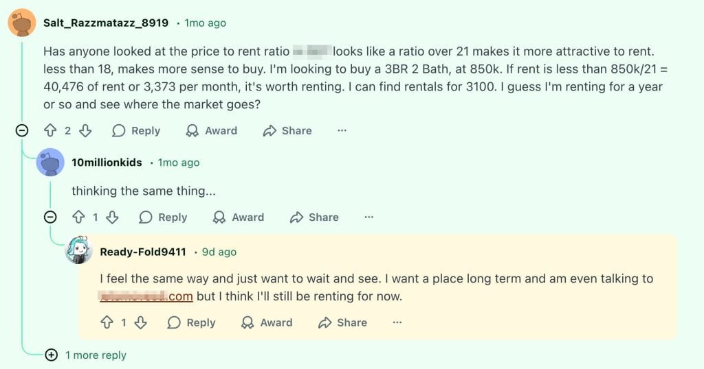 Example Reddit linked mention screenshot